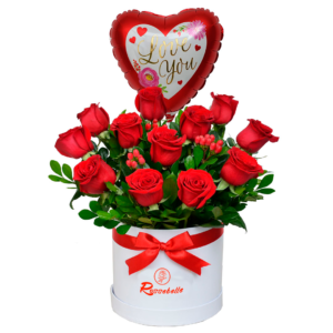 Box Rosas Y Globo